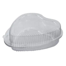 Харчовий одноразовий пластиковий блістерний контейнер ПС-35 з кришкою (у вигляді серця прозорий), 1000 мл, 210×185×50 мм (артикул: 010508136) купити в розділі «Пластикова упаковка для суші».